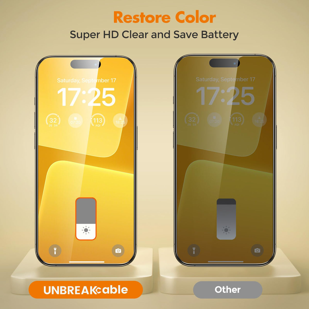 UNBREAKcable Privacy Screen Protector for iPhone 16 Pro, 2-Pack