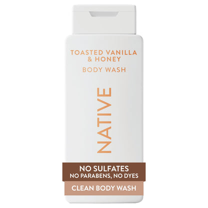 Native Clean Body Wash for Women & Men, Powder & Cotton Scent, 18 fl oz