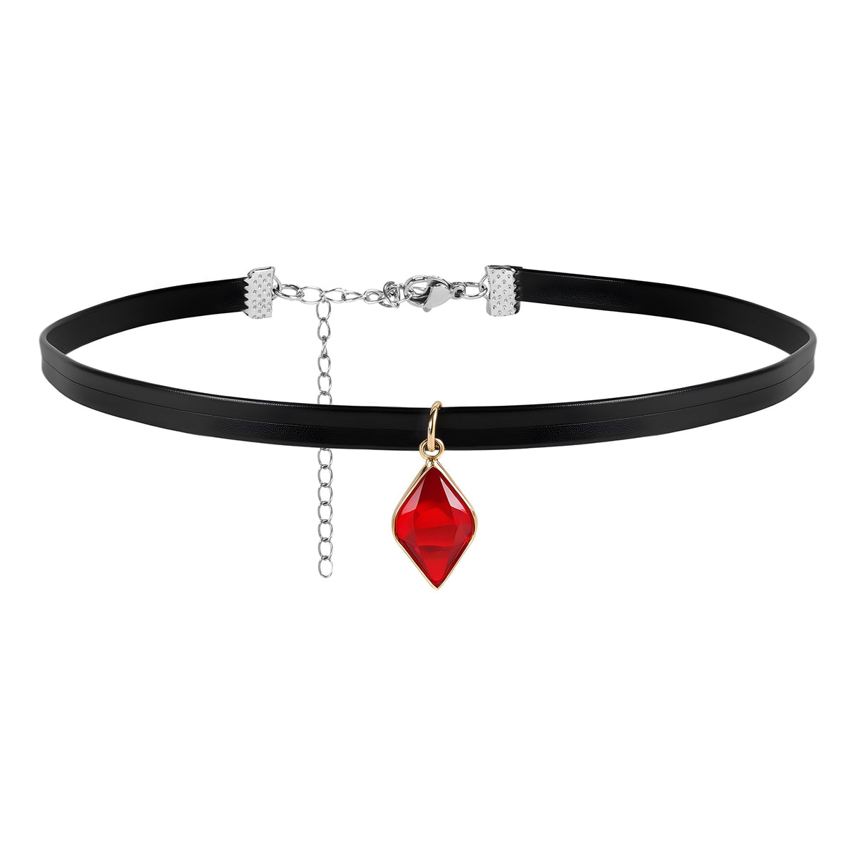 Halloween Heart Necklace for Women Vampire Raven Choker Necklace