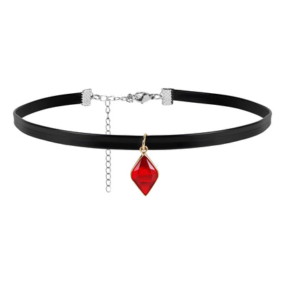 Halloween Heart Necklace for Women Vampire Raven Choker Necklace