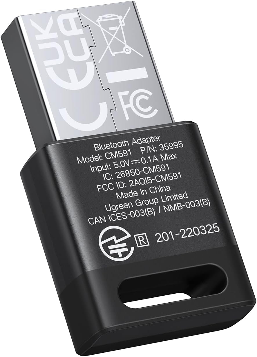 UGREEN USB Bluetooth 5.3 Adapter for PC Bluetooth Dongle Receiver