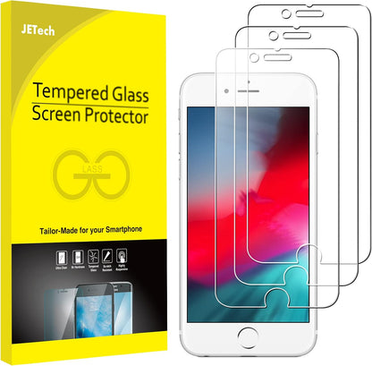 JETech Screen Protector for iPhone SE 3/2 (2022/2020), 3-Pack