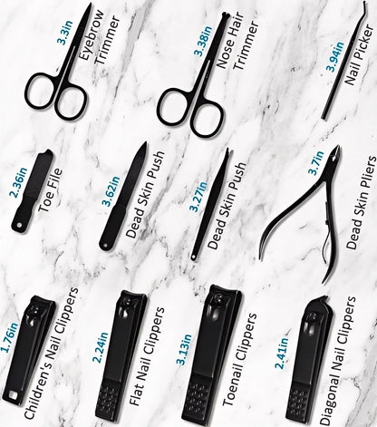 MINKINH Nail Clippers Set Manicure Pedicure Kit, 26-Piece Stainless Steel
