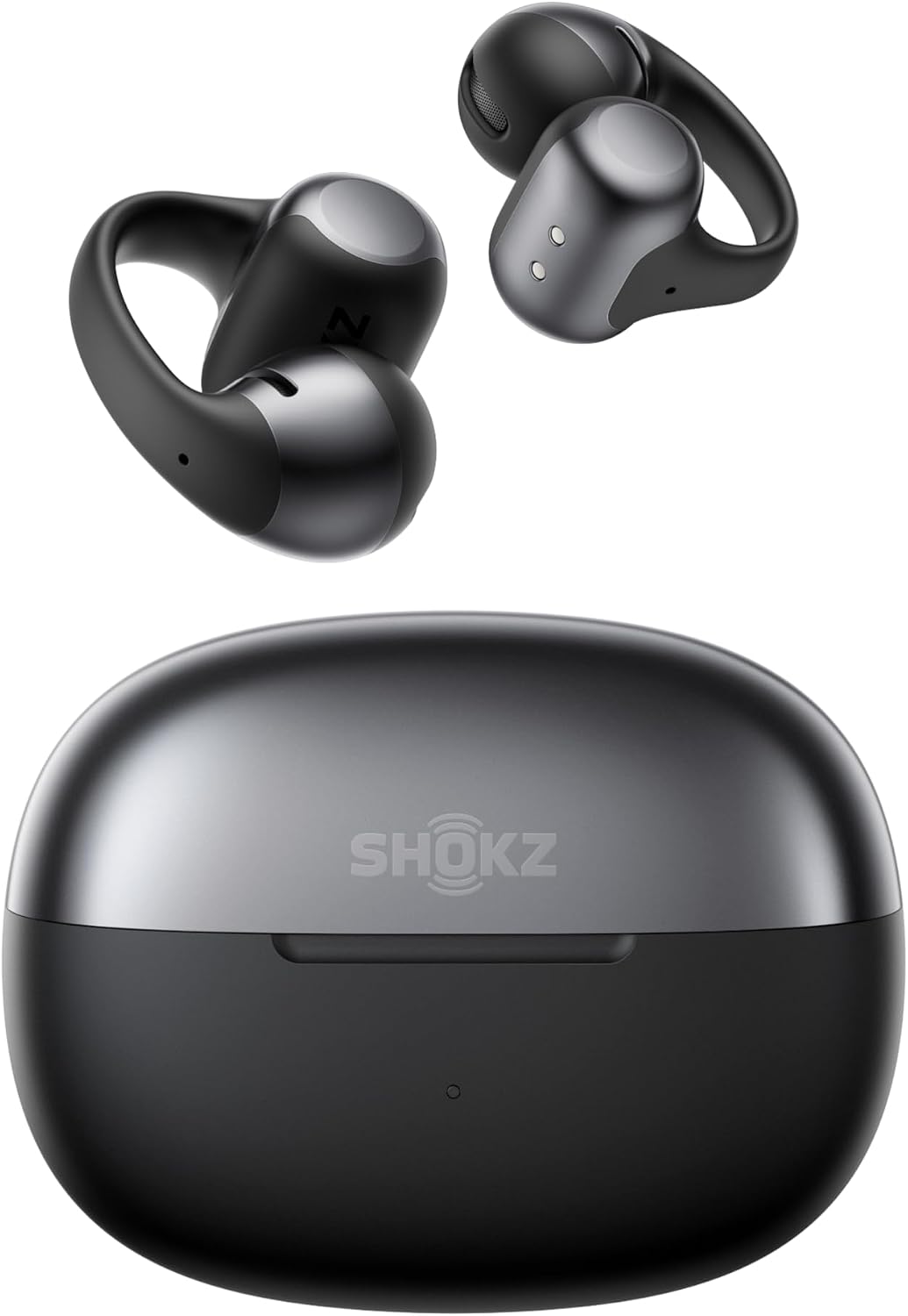SHOKZ OpenDots ONE (Black) Open Ear Headphones Gym Bag for Sports, Workout & Travel, Black