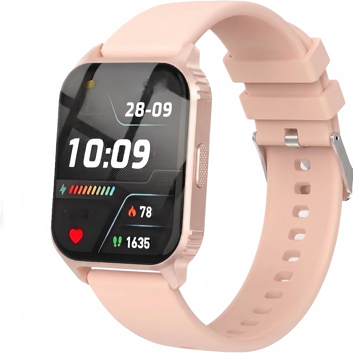 TRAUSI Smart Watch Waterproof with 1.83 in Screen,120 Sports Modes and Music Control for iPhone, Android (Cherry Pink)