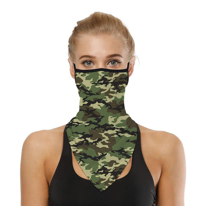 YAYOUREL Neck Gaiter Face Mask Bandanas for Men Women UV Face Scarf Cover Ear Loop Hole Facemask for Fishing Running Cycling