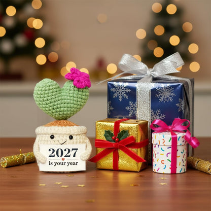 Get Well Gifts for Women, Handmade Crochet Cactus Plant