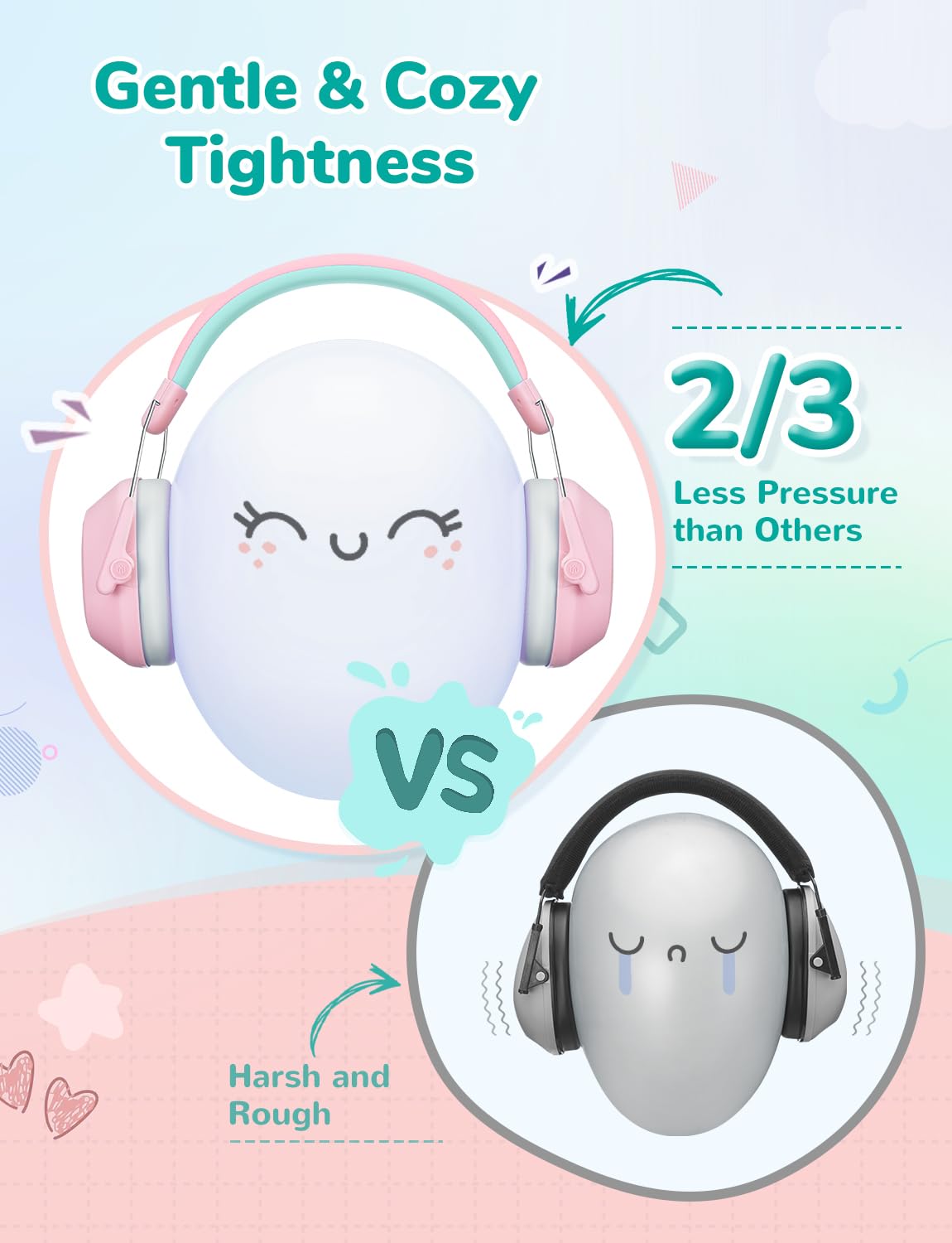 iClever EM01 Ear Defenders Children SNR 29dB for Autism&Concentration Aid