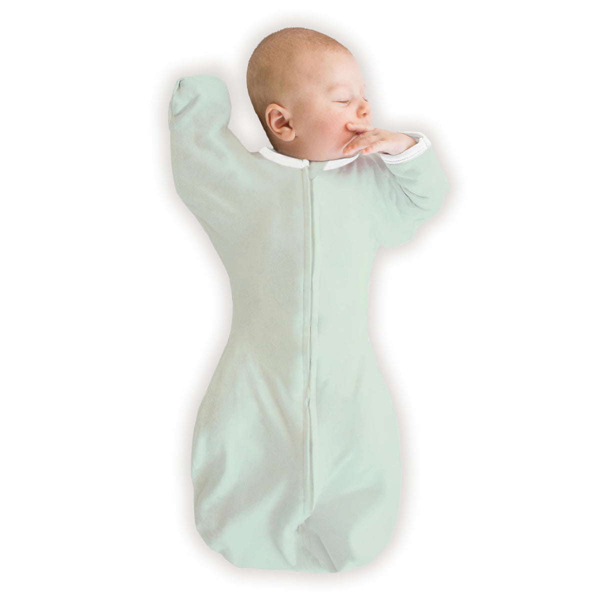 SwaddleDesigns Transitional Swaddle Sack, Cotton, Heathered Gray, 6-9mo