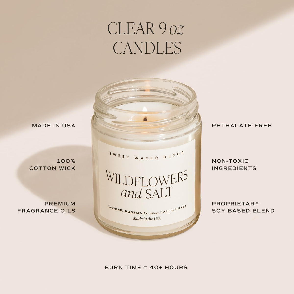 Sweet Water Decor Cinnamon Roll Candle, 9oz Clear Jar, Fall Scent