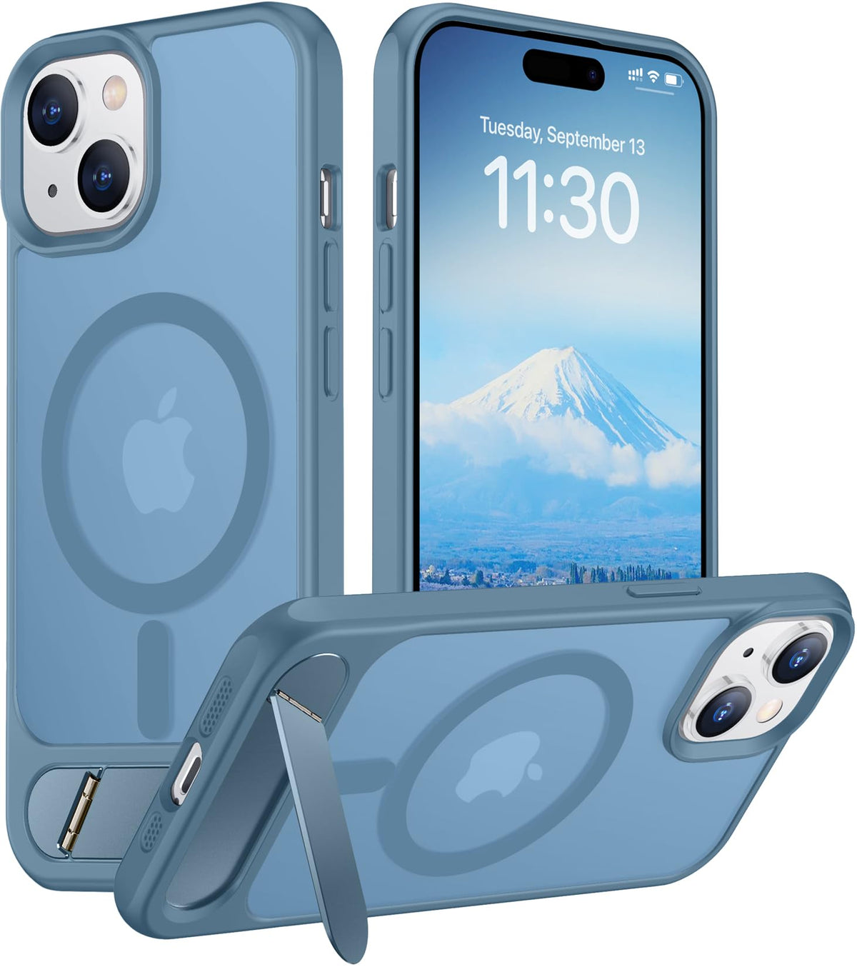 Temdan Magnetic Compatible with iPhone 16 Pro Max Case, [Built-in Invisible Kickstand][Compatible with MagSafe] [Military Grade Shockproof] Slim Translucent Matte Phone Case for iPhone 16 Pro Max 6.9"