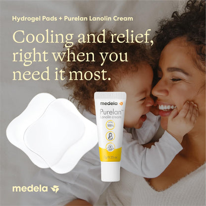 Medela Soothing Hydrogel Pads for Nipples, Reusable 24 Hours, Pack of 4
