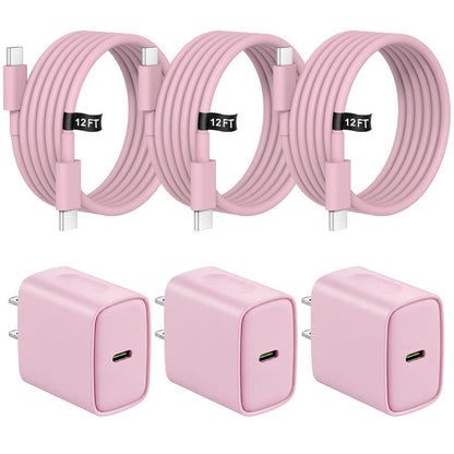 iPhone 18 17 16 15 Charger Fast Charging 3 Pack USB C Charger Block