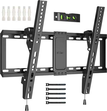 BONTEC TV Wall Bracket for 37-82 Inch TVs, Tilt TV Wall Mount, Up to 60 kg