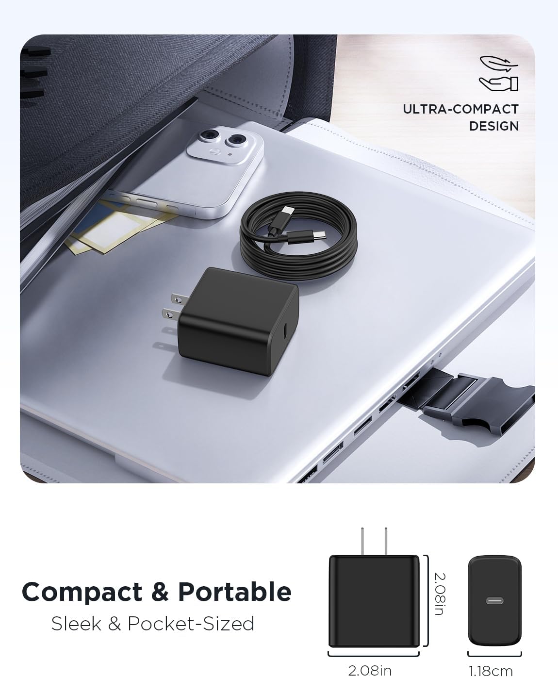 Type C Charger Fast Charging,4Pack 25W Super USB C Fast Charger Block