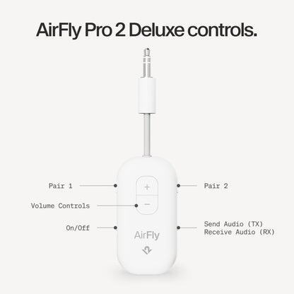 Twelve South AirFly SE, Bluetooth Wireless Audio Transmitter Adapter, White