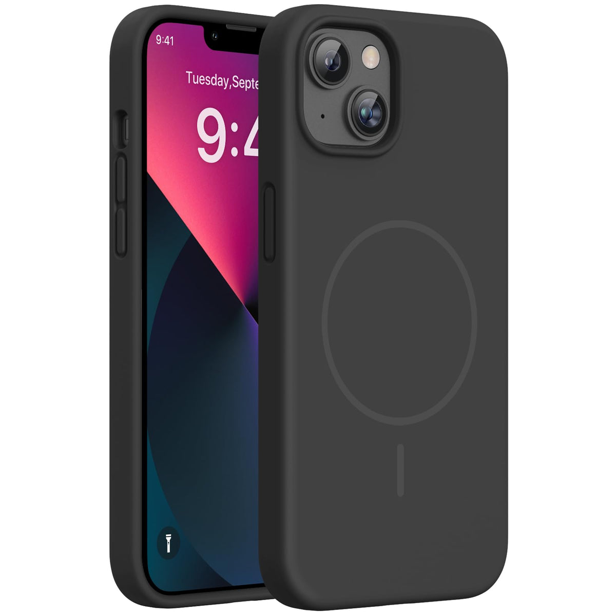 Miracase Silicone for iPhone SE 2022/SE 2020/7/8 Case,Black
