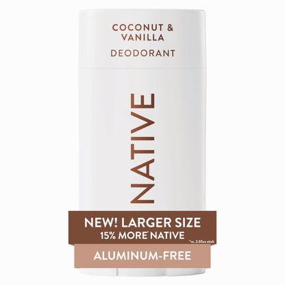 Native Aluminum-Free Deodorant for Women & Men, Coconut & Vanilla, 2.65oz