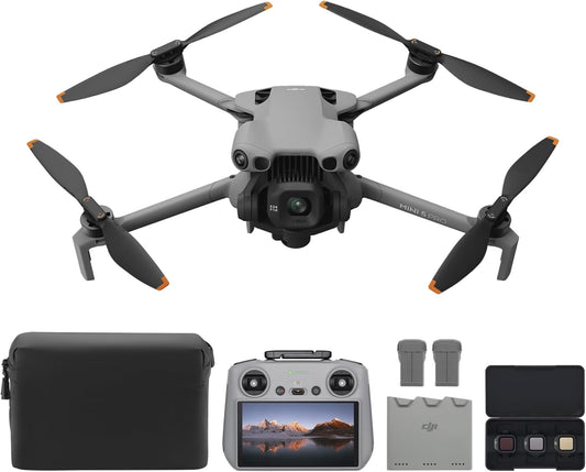 DJI Mini 5 Pro Fly More Combo Plus with DJI RC 2, Drone with Camera, 1-Inch CMOS, 4K Drone for Beginners, Obstacle Sensing, ActiveTrack 360°, 225° Gimbal Rotation, Extended Battery Life