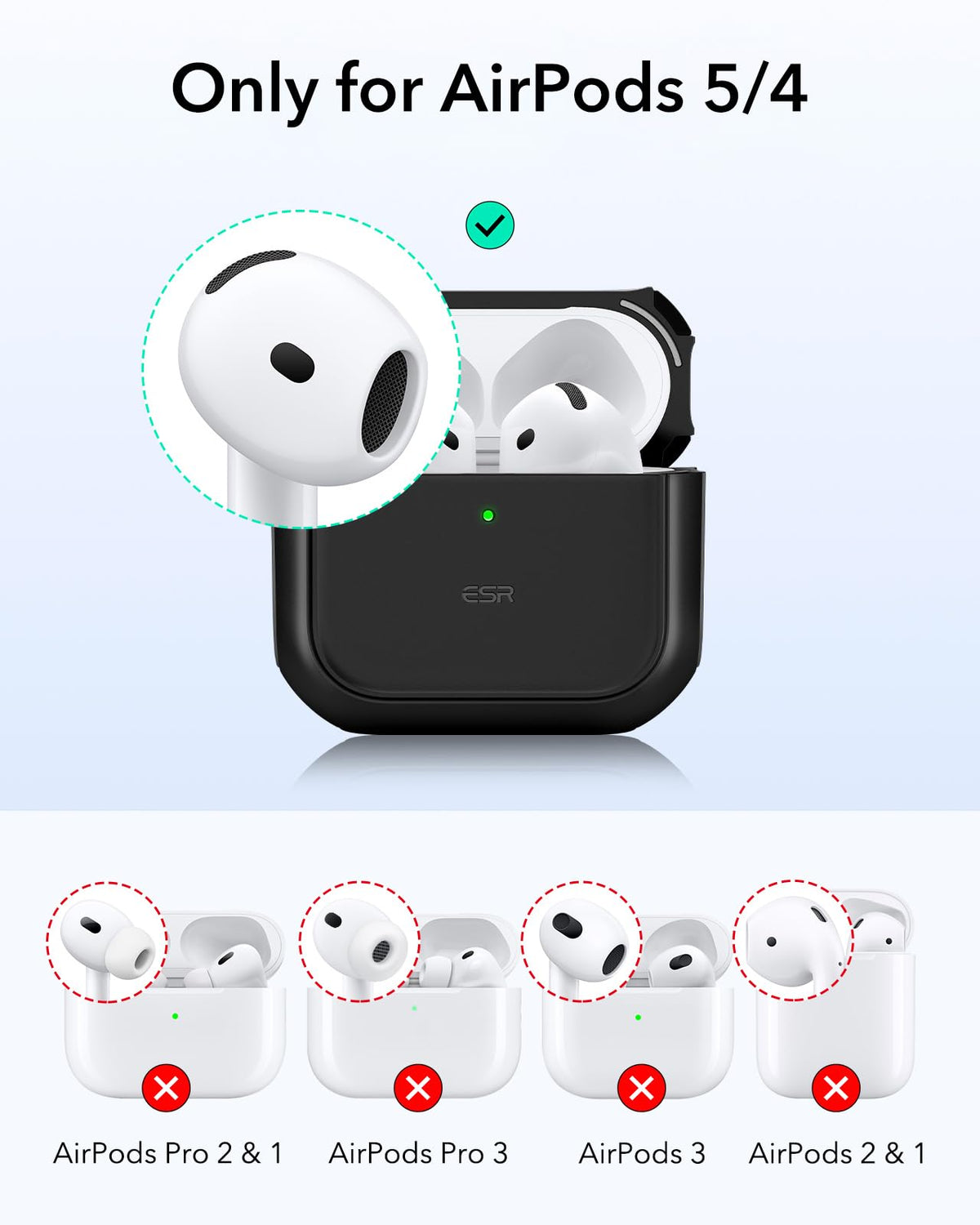 ESR for AirPods Pro 2 Case, Compatible with MagSafe, White