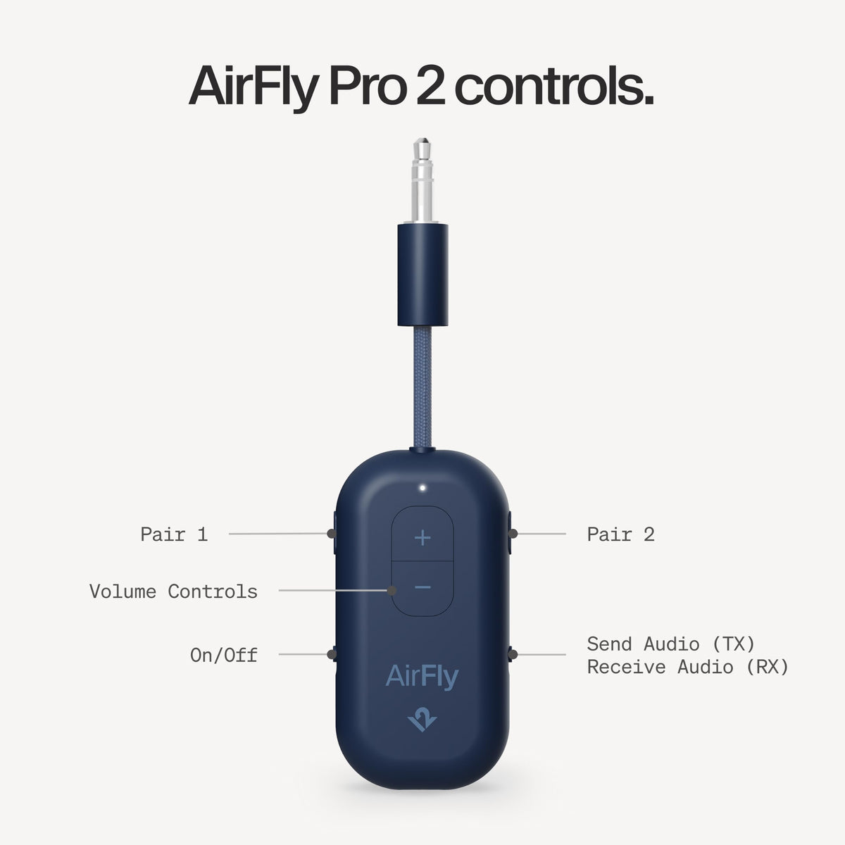 Twelve South AirFly SE, Bluetooth Wireless Audio Transmitter Adapter, White