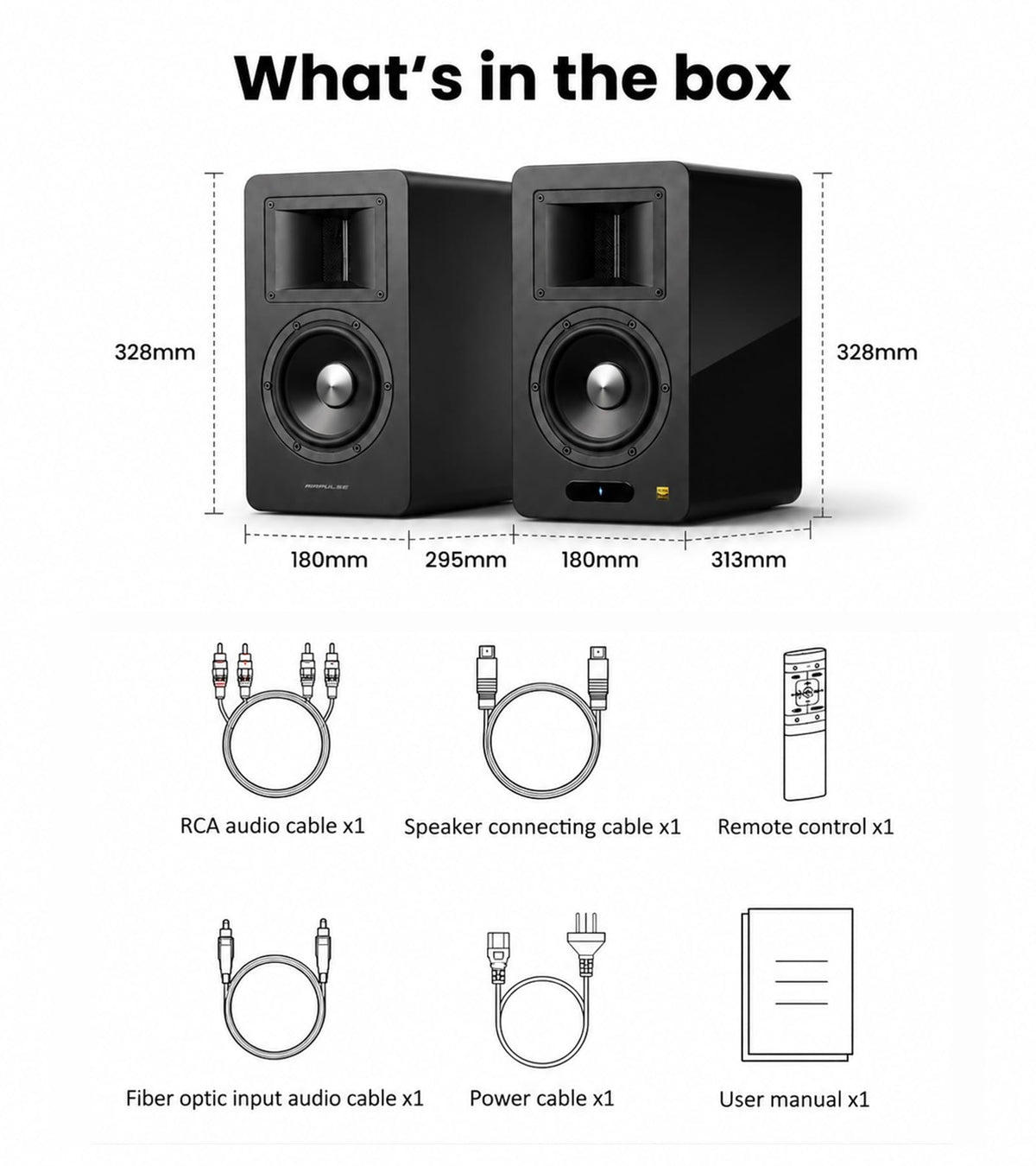 Edifier Airpulse A200T Powered Bookshelf Speakers, 130W RMS, Walnut