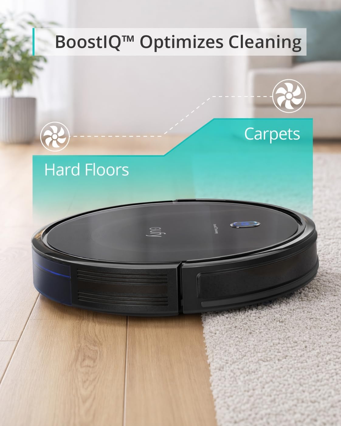 eufy E25 Robot Vacuum and Mop for Pet Hair, 20,000 Pa, HydroJet Roller Mop
