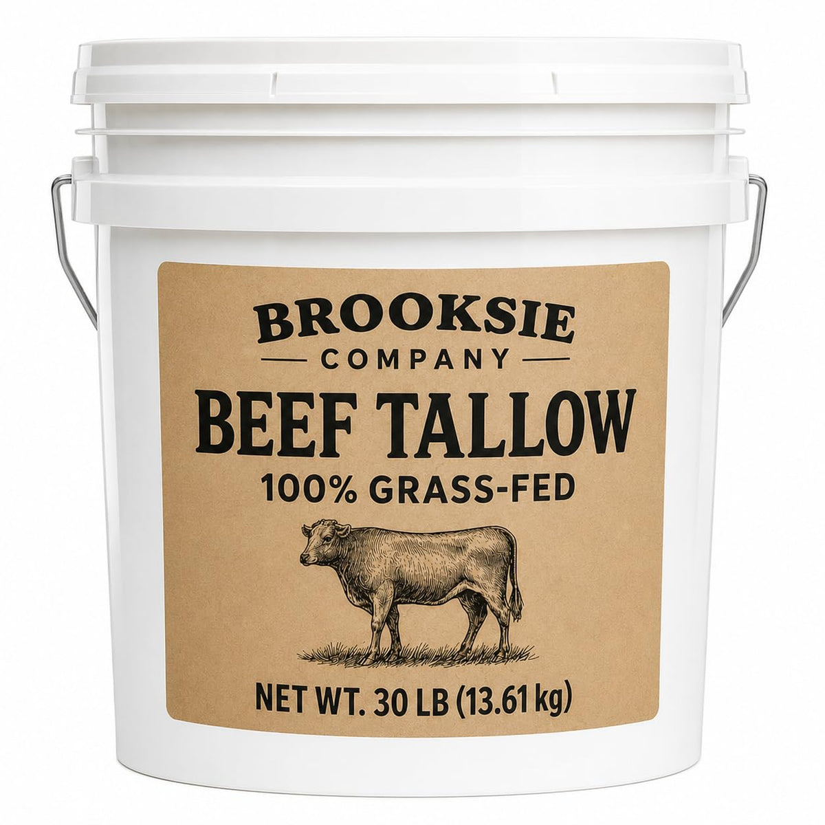 100% Pure & Grass Fed Beef Tallow 7 Lb. Rendered Bulk | No Additives | For Soaps, Balms, Candle, Skincare | Non-GMO and Gluten-free