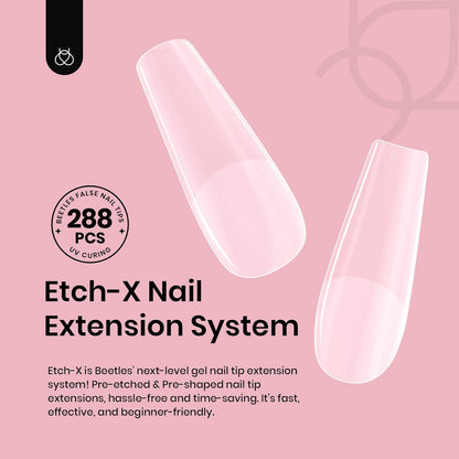 Beetles Soft Gel Nail Kit Almond Short 288pcs 12 Sizes Nail Tips with Glue