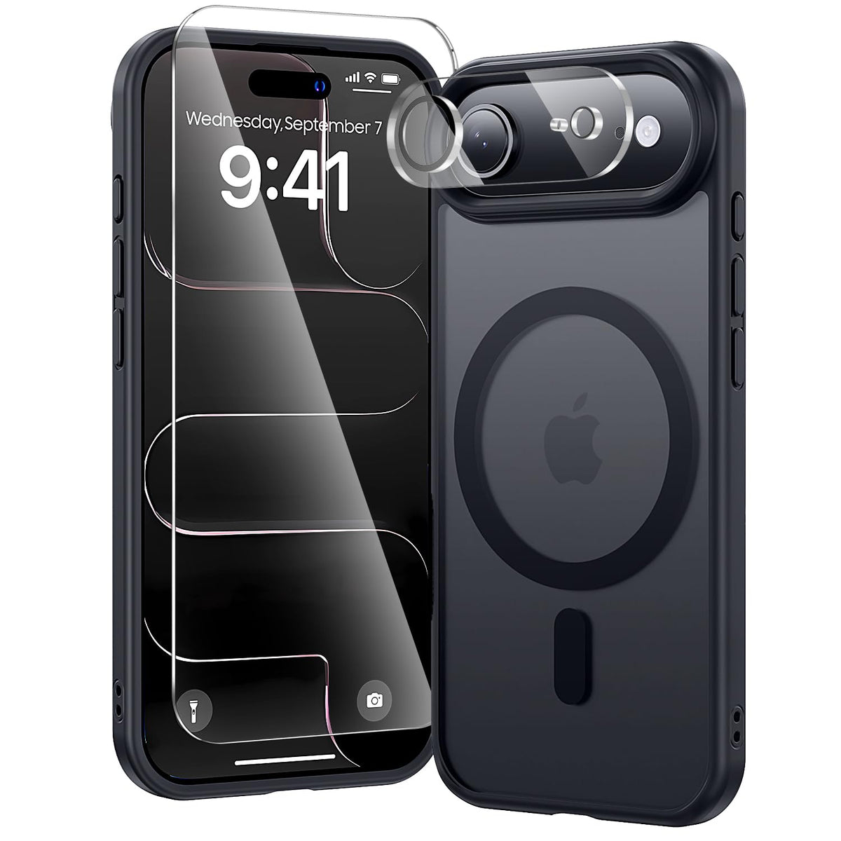 toushion 3 in 1 for iPhone 15 Plus Case Transparent