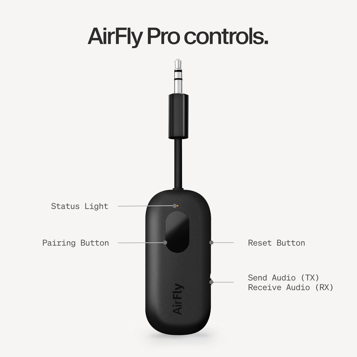 Twelve South AirFly SE, Bluetooth Wireless Audio Transmitter Adapter, White
