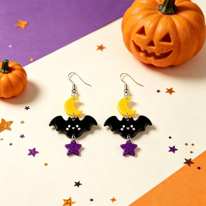 Hocus Pocus Earrings for Women Spooky Witch Halloween Pumpkin Earrings Halloween Accessories Witch Jewelry