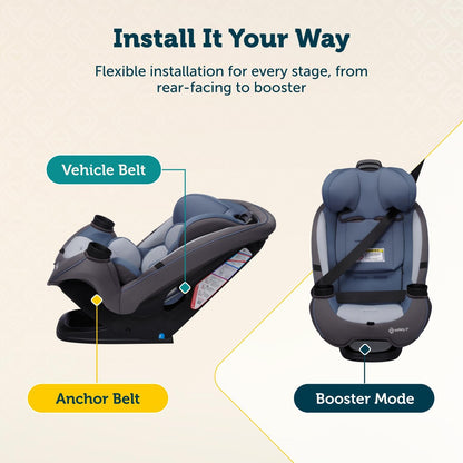 Safety 1st Grow and Go All-in-One Convertible Car Seat - Black Phantom