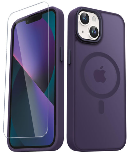 for iPhone 14 Plus Case, Matte Magnetic Phone Case, Lavender Purple