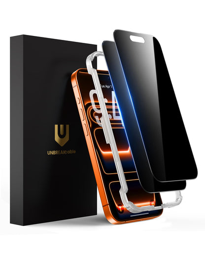 UNBREAKcable Privacy Screen Protector for iPhone 16 Pro, 2-Pack