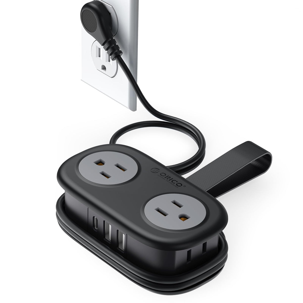ORICO Purple Cruise Approved Travel Power Strip with 4FT Extension Cord