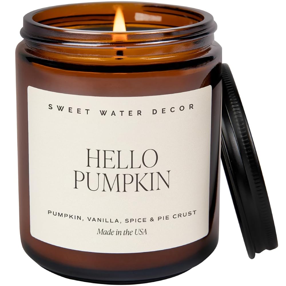 Sweet Water Decor Fraser Fir Candle, 9oz Amber Glass Jar, Winter Scent