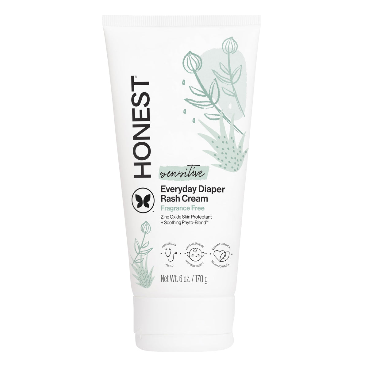 The Honest Company Diaper Rash Cream, Hypoallergenic, Cruelty-Free, 2.5 oz