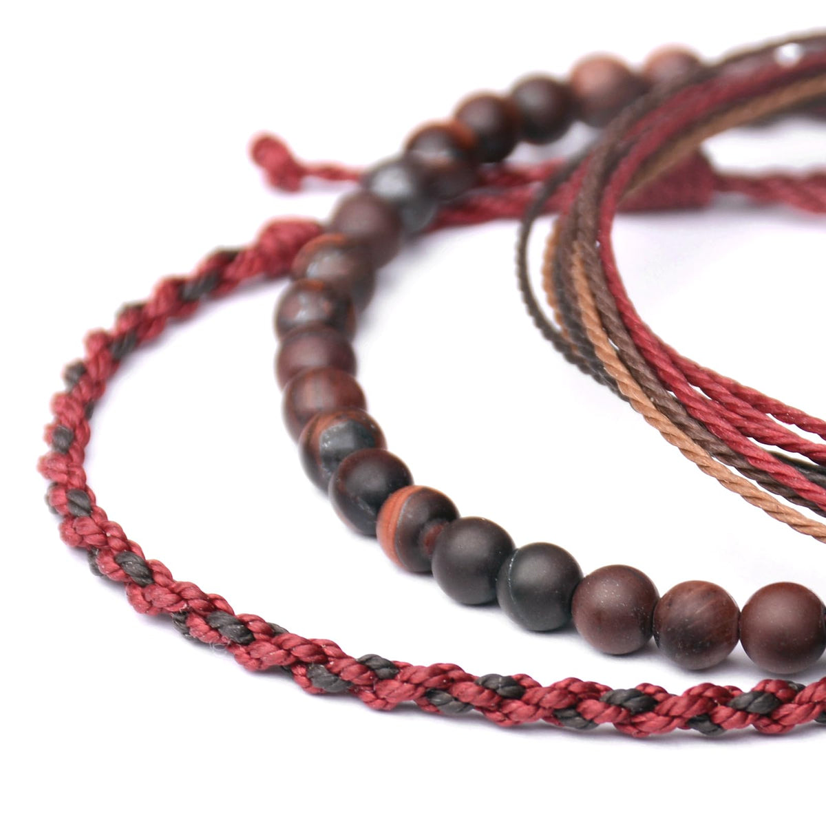 Mezcla Vida Handmade Natural Stone Beaded Healing Bracelet Gift for Men Adjustable Rope String Bracelet