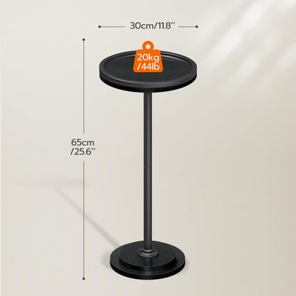 HOOBRO Small Round Side Table, Drink Table, Coffee Martini Table with Pedestal Accent for Small Spaces in Living Room, Bedroom, Sofa Couch, Rustic Brown BF168BZ01