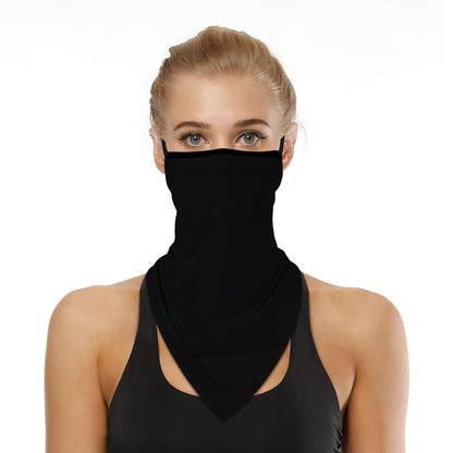 YAYOUREL Neck Gaiter Face Mask Bandanas for Men Women UV Face Scarf Cover Ear Loop Hole Facemask for Fishing Running Cycling