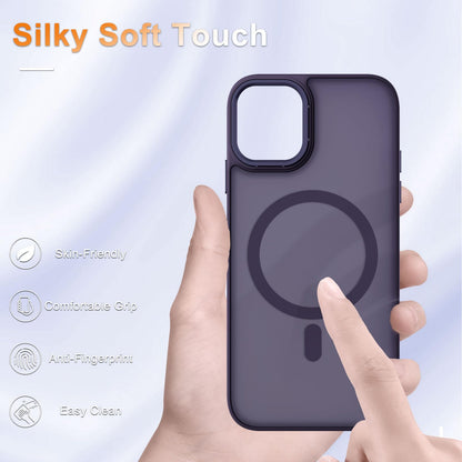 for iPhone 14 Plus Case, Matte Magnetic Phone Case, Lavender Purple