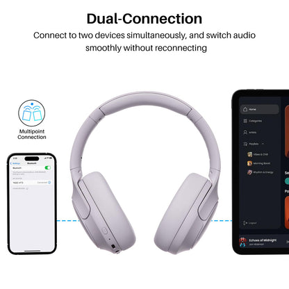 TOZO HT3 Hybrid Noise Cancelling Wireless Headphones, 90H Over Ear Headset