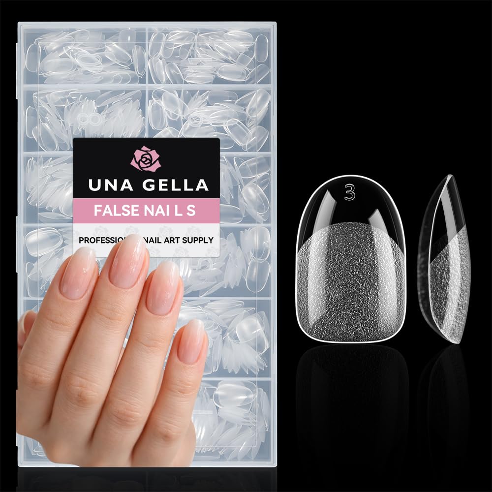 UNA GELLA Short Sharp Square Nail Tips 504pcs X-Soft Flat Square Nails