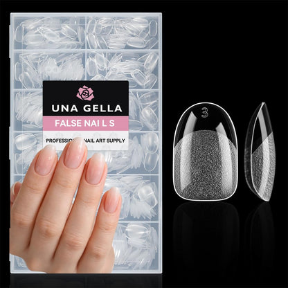 UNA GELLA Short Sharp Square Nail Tips 504pcs X-Soft Flat Square Nails
