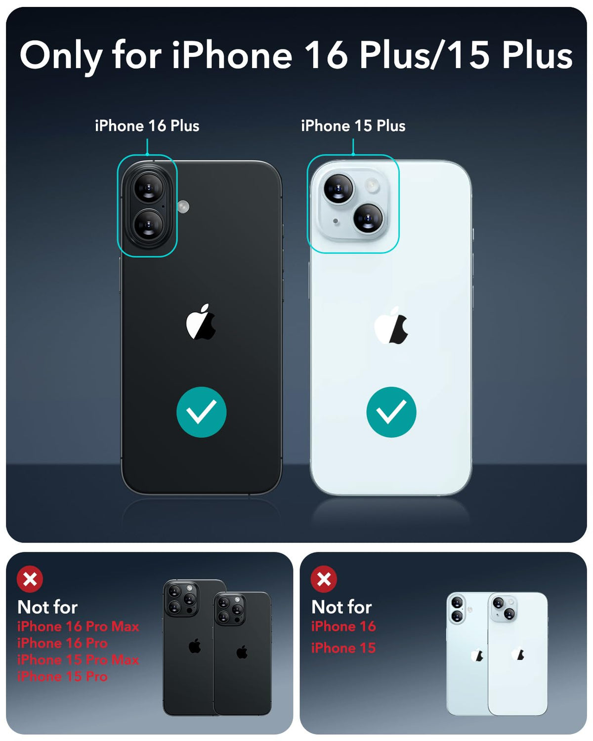 ESR 3 Pack for iPhone 17/iPhone 16 Pro Screen Protector, Align Frame