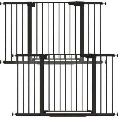 Cumbor 29.7-51.5 in Extra Wide Baby Gate for Stairs, Dog Gate Indoor Black