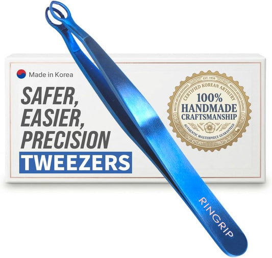 【Round-Tip】Safe & Precise Tweezers for Women Facial Hair, Handmade in Korea
