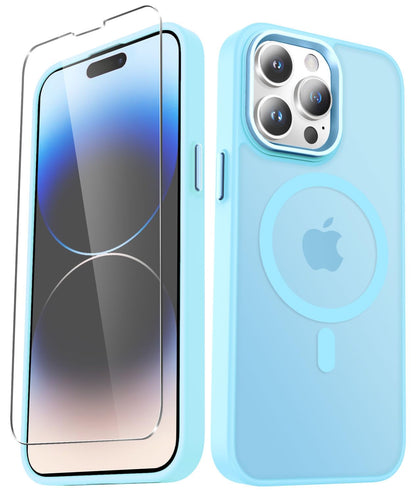 for iPhone 14 Plus Case, Matte Magnetic Phone Case, Lavender Purple