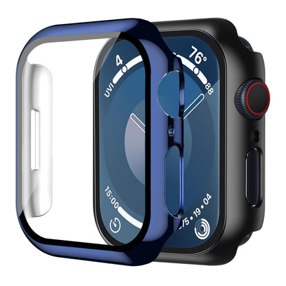 Smiling 2 Pack Case Compatible with Apple Watch Series 9 (2023)/Series 8 /Series 7 45mm with Tempered Glass Screen Protector, Hard PC Case Overall Protective Cover- Starlight